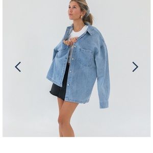Parke Long Sleeve Denim Jacket in Large